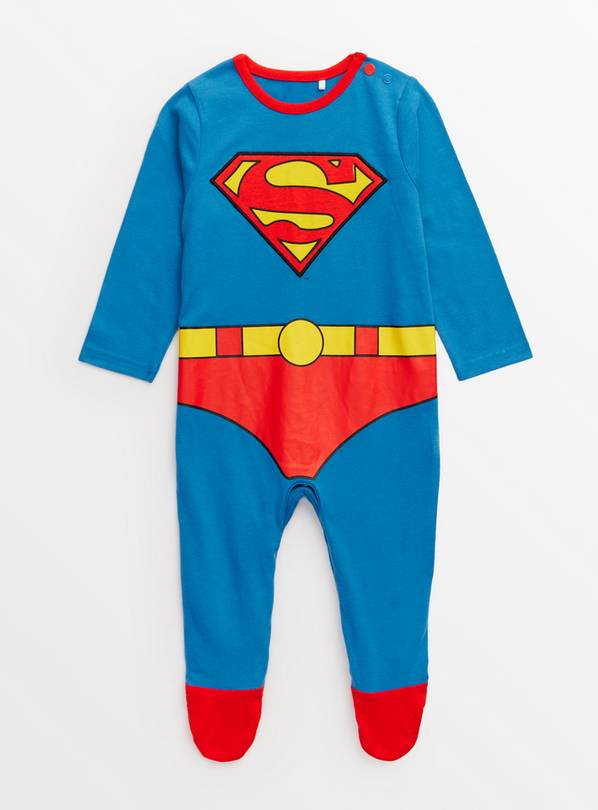 Novelty Halloween Superman Long Sleeve Sleepsuit Newborn